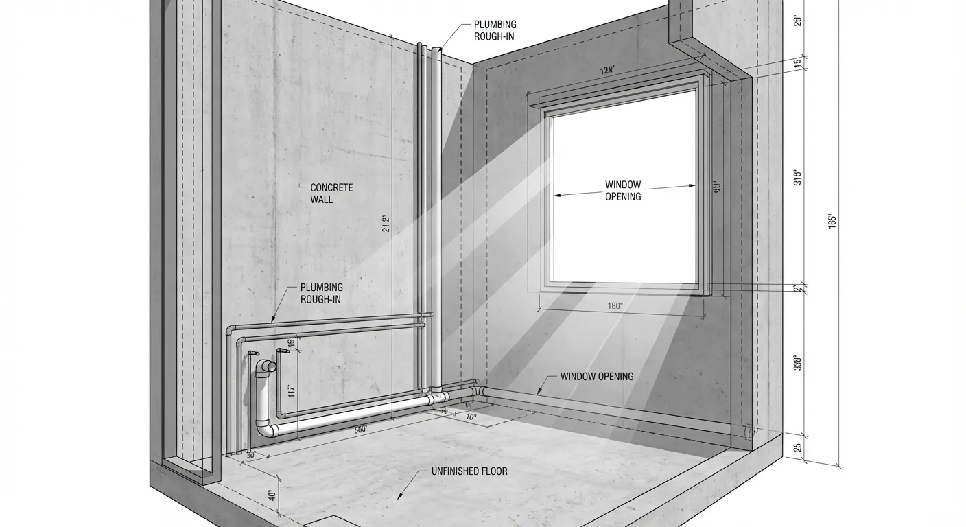 Luxury Bathroom - Original design before AI rendering