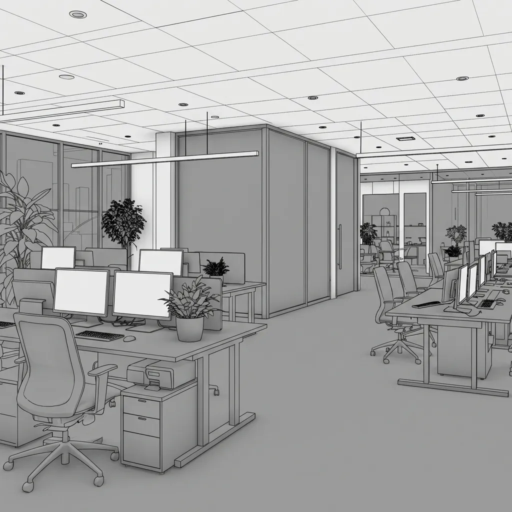 Corporate Office - Original design before AI rendering