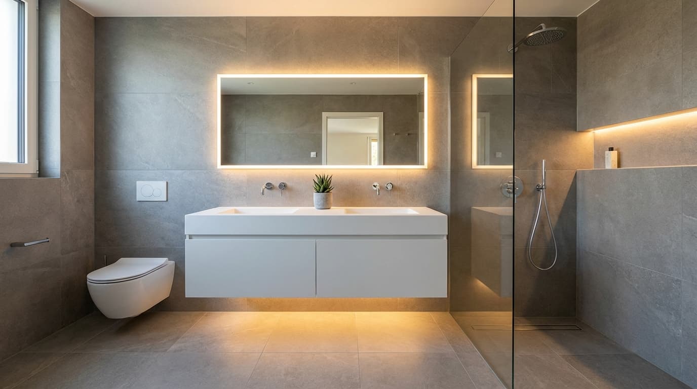 Moderno interior design style - AI photorealistic render by Lumiforma