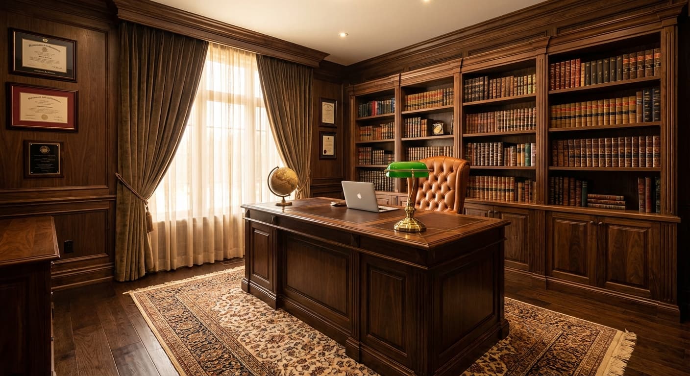 Ejecutivo interior design style - AI photorealistic render by Lumiforma